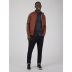 Ben Sherman Long Sleeve Shirt: Micro Print - Light Brick