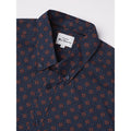 Ben Sherman Long Sleeve Shirt: Micro Print - Light Brick