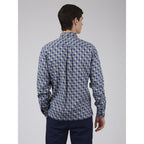 Ben Sherman Overshirt: Gingham - Denim Blue