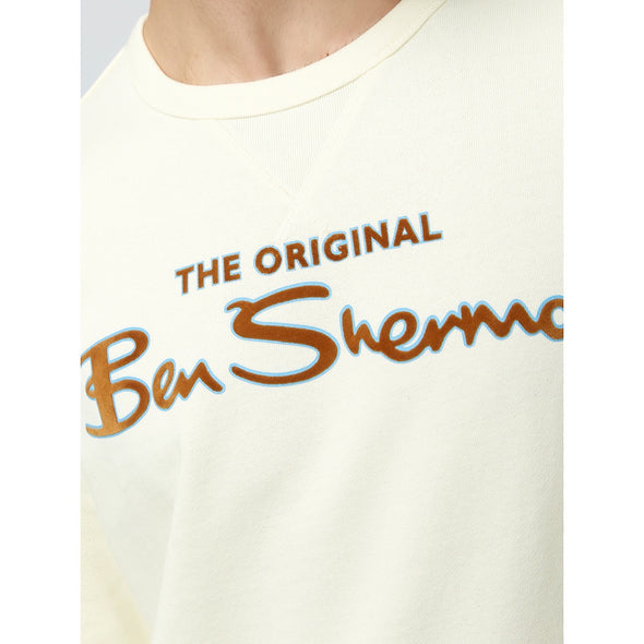 Ben Sherman Flock Signature Sweat - Ivory