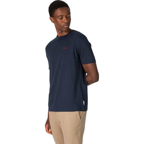 Ben Sherman Embroidered Logo Tee - Dark Navy