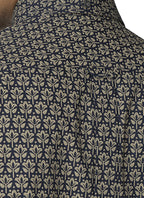 Ben Sherman LS Navy/ Gold Distressed Wallpaper Shirt