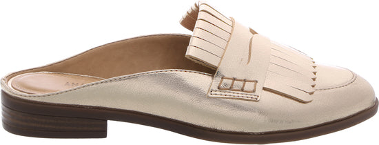 Gold Metallic Fringe Mule (runs small)