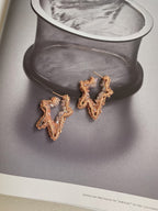 Starfish Geode Earrings