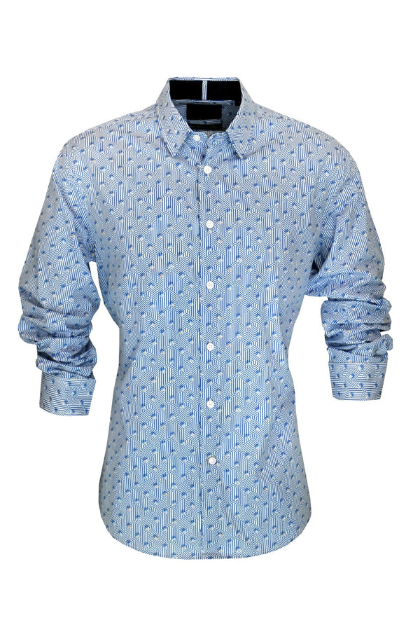 Cutler & Co Nigel Geometric Dice Long Sleeve Shirt