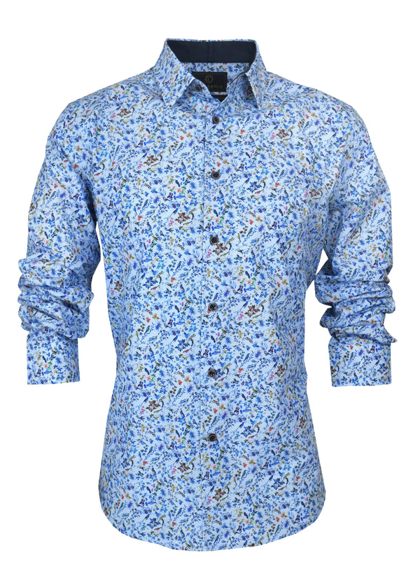 Cutler & Co Seth Long Sleeve Shirt - Bird Meadow Print