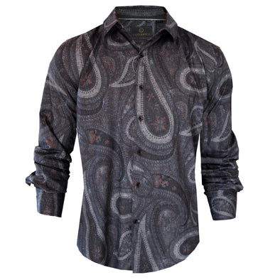 Cutler & Co Blake Long Sleeve Shirt - Ancient Paisley Thunderstorm