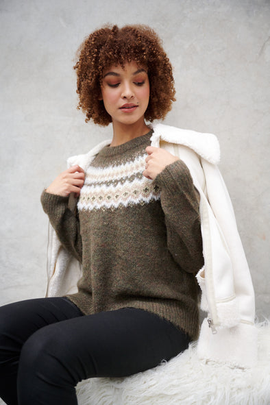 Metallic Moss Ziggy Knit