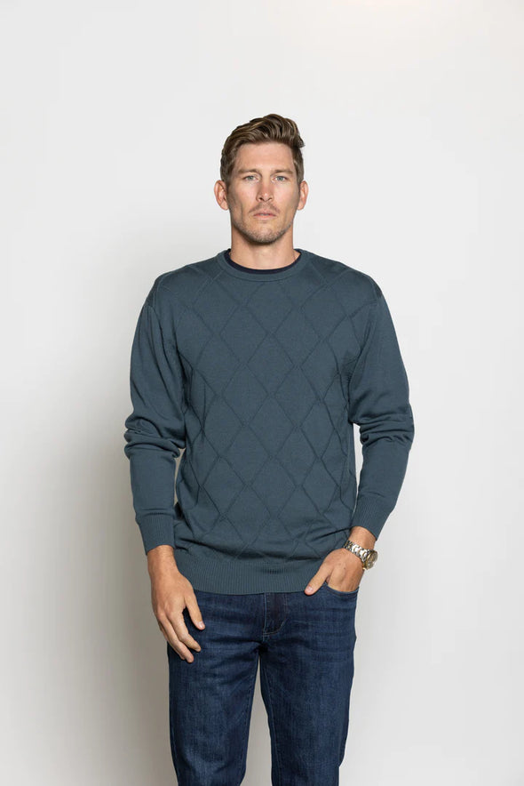 Cutler & Co 100% Merino Wool Bay Sweater - Airforce