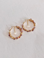 Golden Geode Hoop Earrings