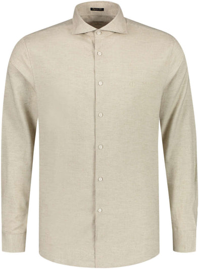 Dstrezzed Long Sleeve Shirt: Flannel Melange - Silver Sand