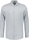 Dstrezzed Long Sleeve Shirt: Flannel Melange - Dalicate Blue