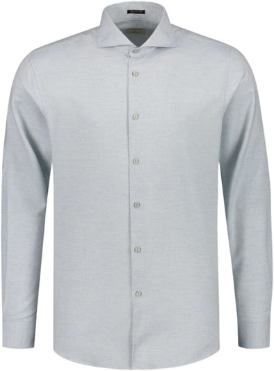 Dstrezzed Long Sleeve Shirt: Flannel Melange - Dalicate Blue