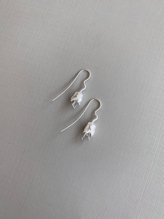 Sterling Silver Abstract Kowhai  Earrings