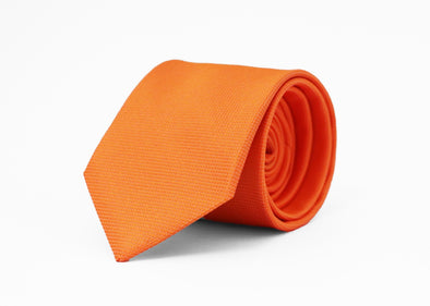 Fellini Classic Jacquard Tie - Orange