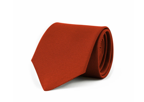 Fellini Classic Jacquard Tie - Rust