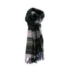 100% Lambs Wool Scarf - Forest Charcoal Check