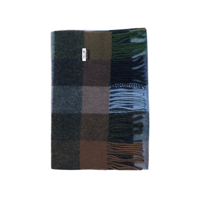 100% Lambs Wool Scarf - Forest Tones