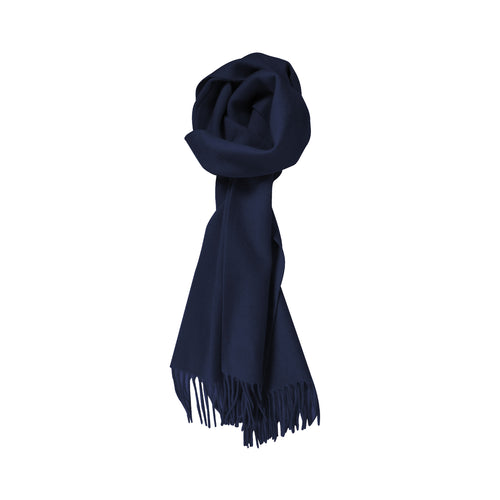 100% Lambs Wool Scarf - Navy