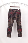 Womens Reversible Jeans - Charcoal & Red Forrest
