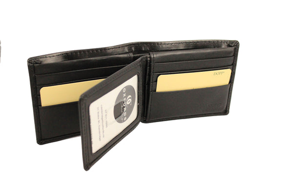 Black Two In One Detachable Card & Note Leather Wallet