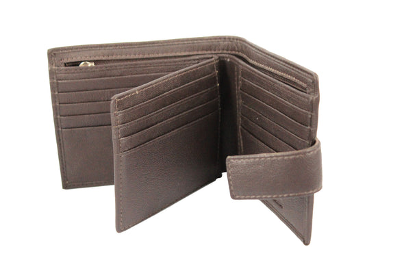 Leather Bi-fold Note Zip Wallet
