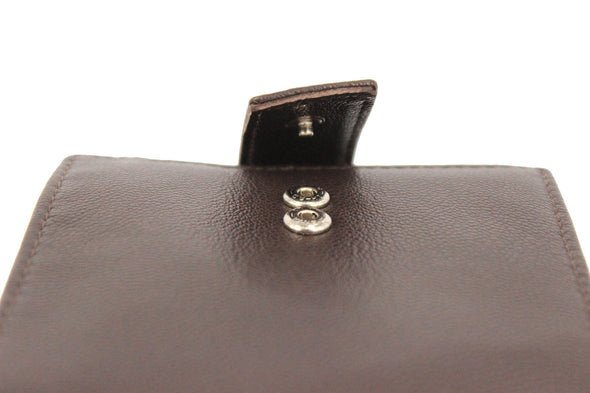 Leather Bi-fold Note Zip Wallet