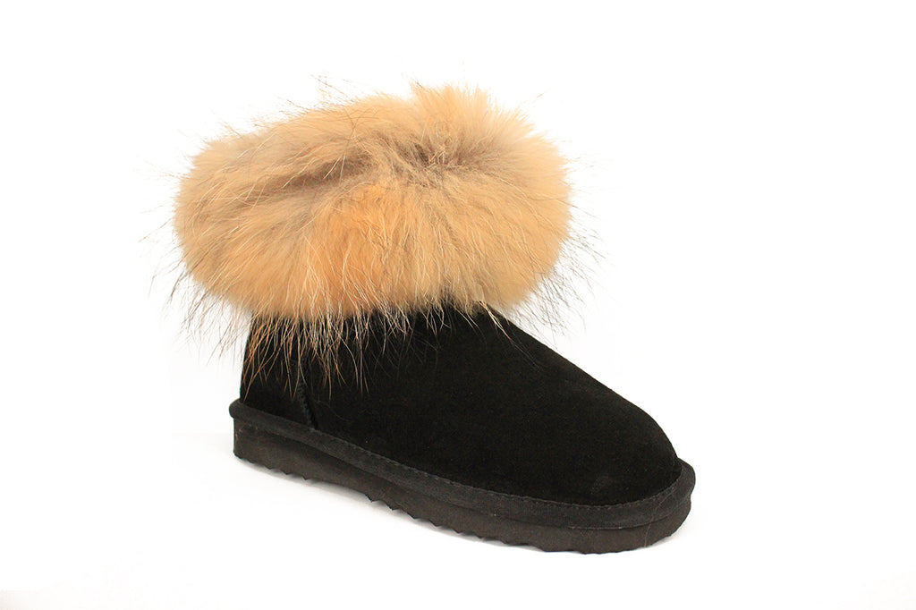 Ladies Emma Fur and Sheepskin Slipper
