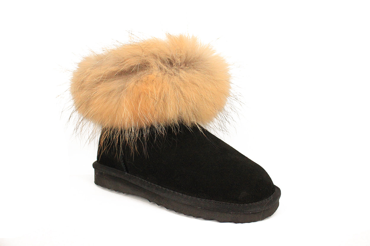 Ladies Emma Fur and Sheepskin Slipper