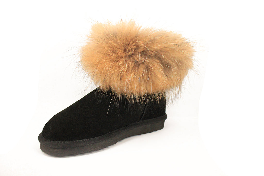 Ladies Emma Fur and Sheepskin Slipper