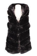 Women's Hooded Fur Vest