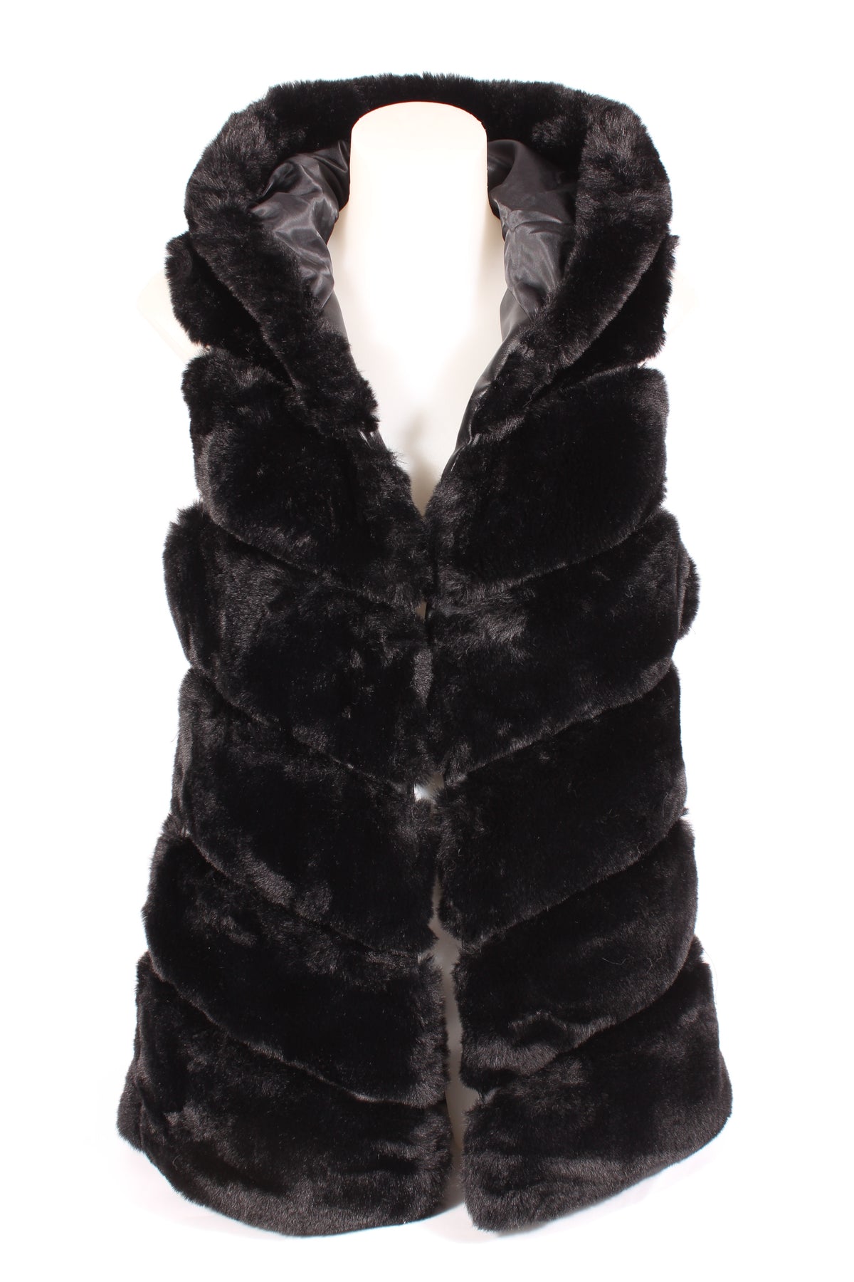 Women's Hooded Fur Vest