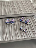 Periwinkle kaleidoscope Swarovski Studs