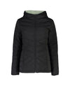 Jill Reversible Rain Jacket - Black & Sage