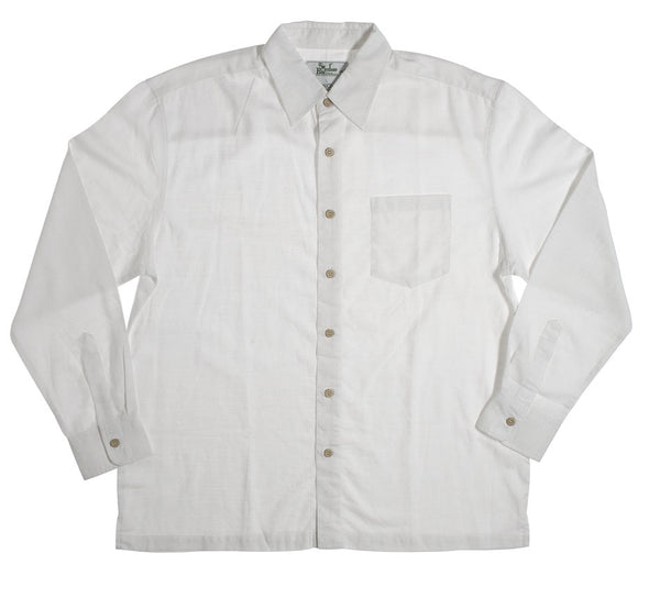Bamboo Fibre Long Sleeve Shirt - White