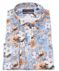 Guide London Long Sleeve Shirt : Negative Film Floral - Sky