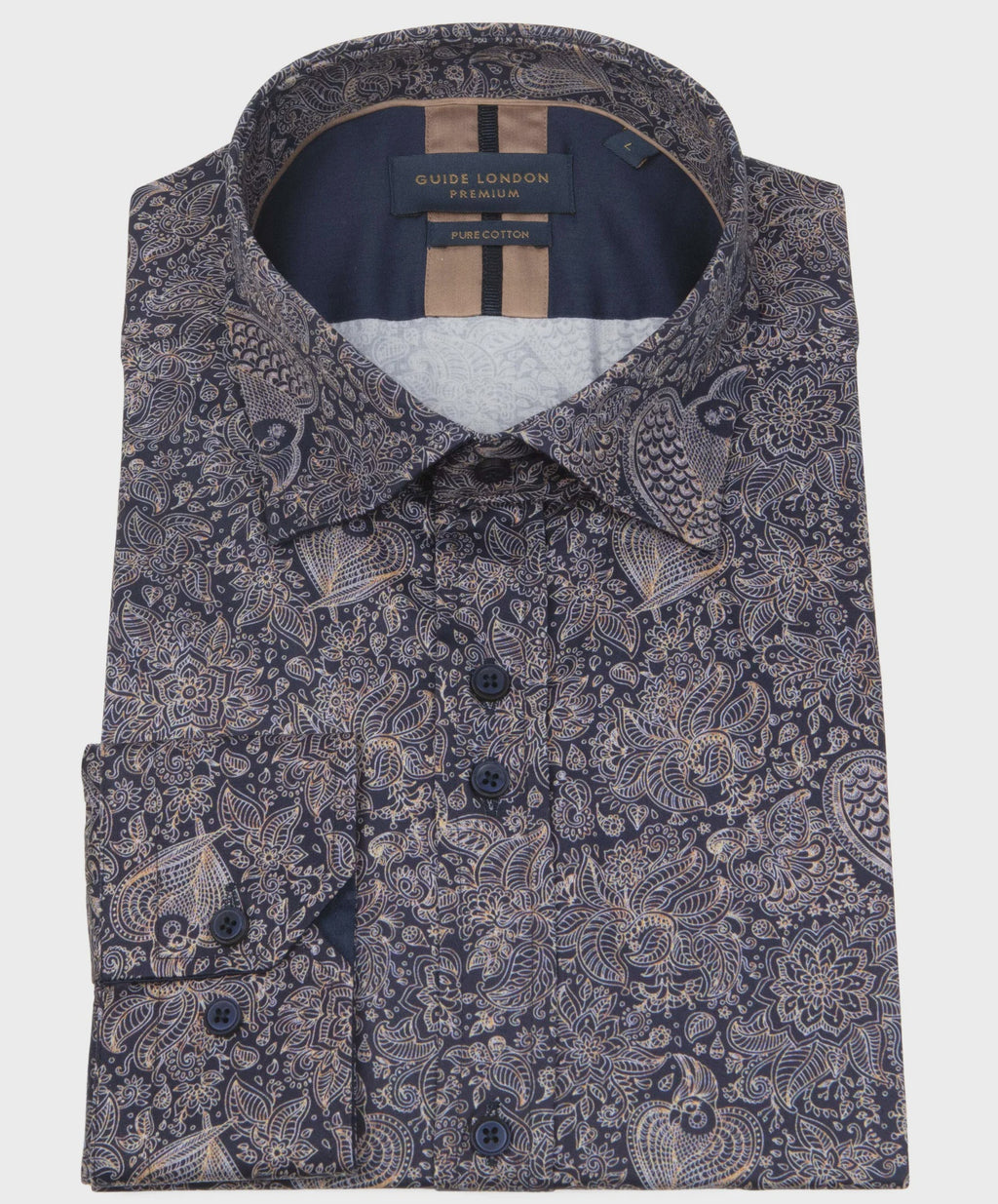 Guide London Long Sleeve Shirt : Stencil Flowers