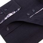 Guide London Long Sleeve Shirt - It's All About Texture Navy