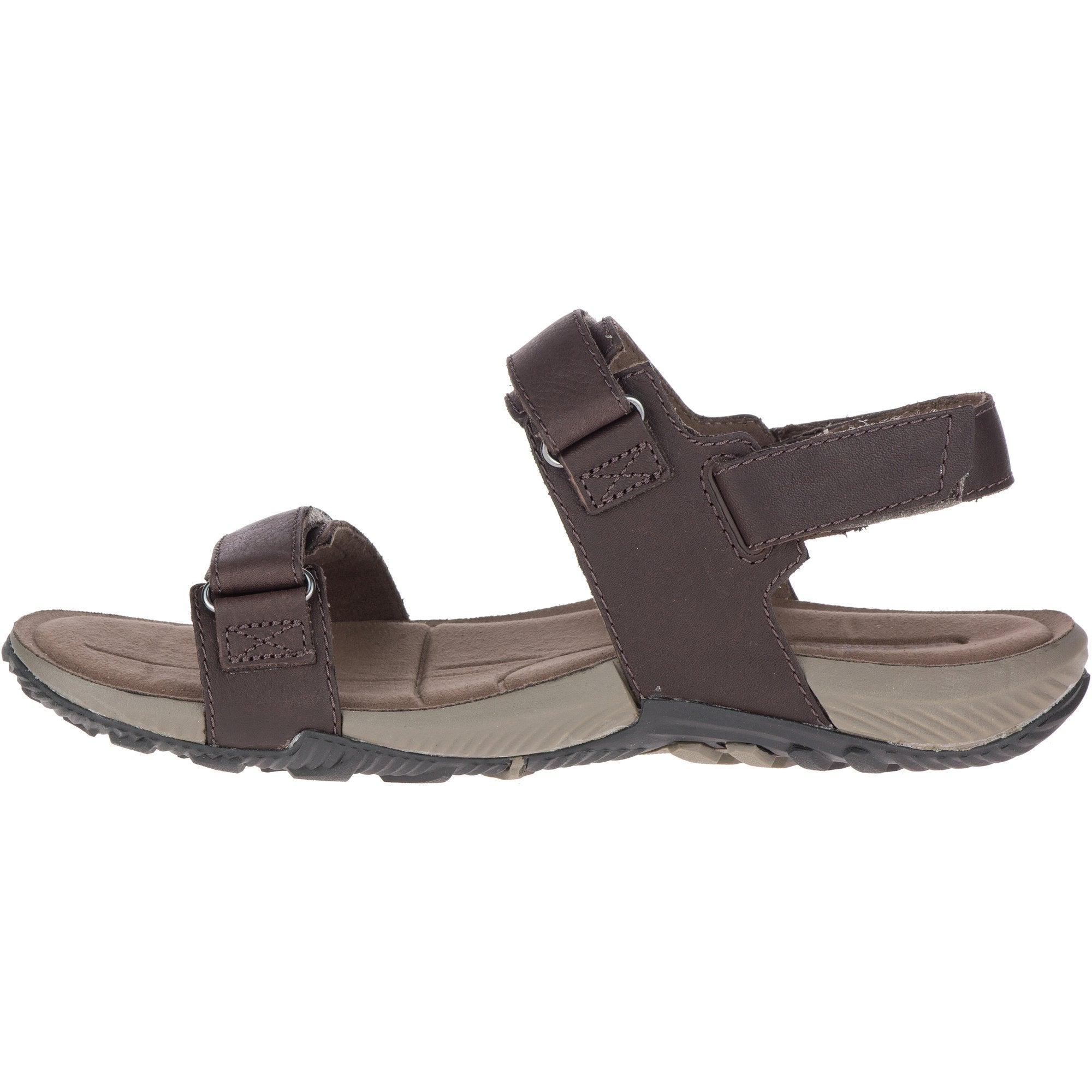 Merrell Mens Terrant Backstrap Leather Brown Sandal