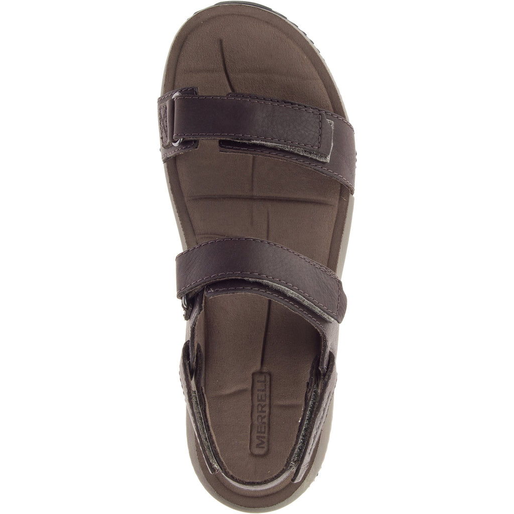 Merrell Mens Terrant Backstrap Leather Brown Sandal
