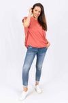 The Italian Closet - Carly Angelwing Top - Watermelon