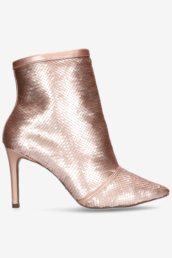 Hey Monday Olivia Rosegold Sequin/Silver Bootie