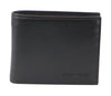 Italian Leather Men's Two Tone Bi Fold Wallet - Black & Cognac
