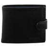 Italian Leather Two Tone Bi Fold Wallet - Black & Navy