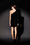Romance: Jewel One Shoulder Dress - Black