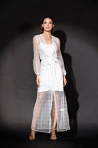 Romance: Layla Bell Sleeve Robe - White