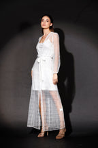 Romance: Layla Bell Sleeve Robe - White