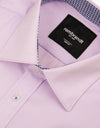 Lilac Cuff Detail Barbican Long Sleeve Shirt