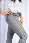 The Italian Closet - Amato Stretch Jean with Silver Piping