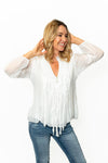 The Italian Closet: Odysse Short Romantic Silk Tunic - White